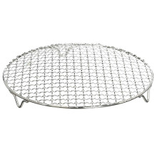 304 Rundes Rostfreies Mehrzweck Stahl Grill Netz mit Fuß Grill Gestell Dampf Backen Regal Camping im Freien Grill Gitter