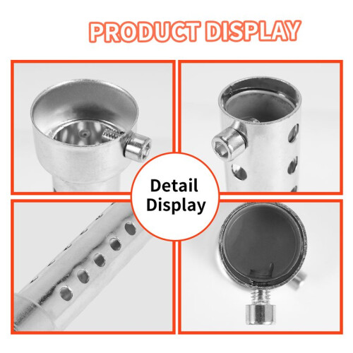 Silver Motorcycle Exhaust Can Muffler Insert Baffle DB Killer Silencer 35mm x 140mm 1