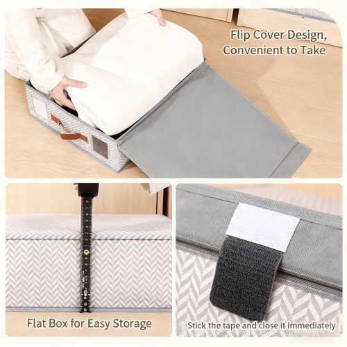 Breathable Nonwoven Linen Closet Container Foldable Design-6 1