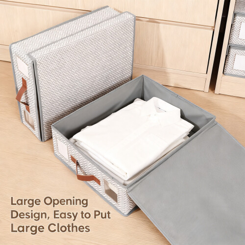 Breathable Nonwoven Linen Closet Container Foldable Design-6 2