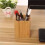 Desktop Storage Pencil Organizer Stationery Multifunctional Home Study Office Bamboo Pen Holders Desktop Organizer 4