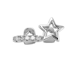 Fashionable Hip Hop Dental Fangs Star Shape Copper Body-Silver