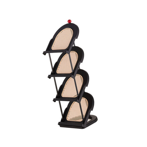 Modern Entryway Shoe Rack Freestanding Shoe Storage-Black 4