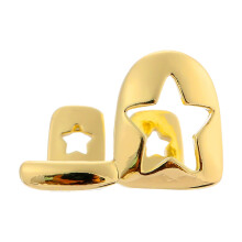 Stylischer Dental-Schmuck Star Grillzs Kupfer-Kostümparty-Gold
