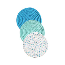 3pcs Kitchen Countertop Mats Heatproof Heatproof Cotton-Blue