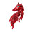 Anstecknadel von Equine Styles, handgefertigter-Rot 1