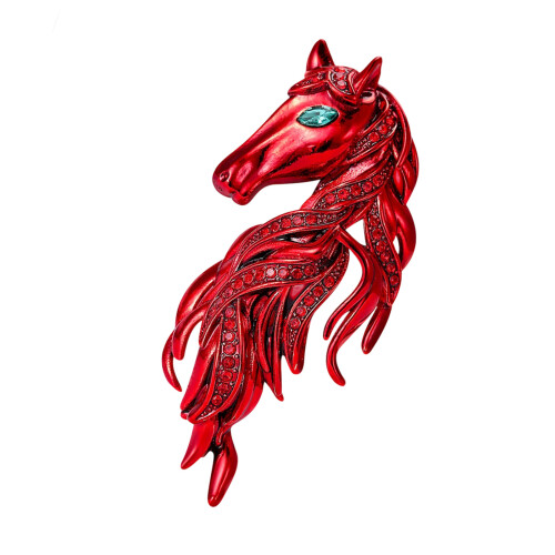 Anstecknadel von Equine Styles, handgefertigter-Rot