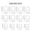 24Pcs White Glitters Press On Nail Green Clovers Design Short 3