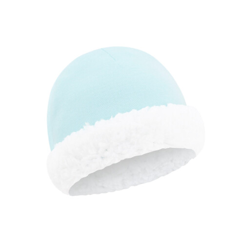 Lamb Fleece Baby Hat Easy to Clean Soft Polyester-light blue