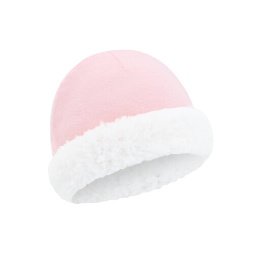 Baby-Wintermütze mit Lammfleece-Innenseite, warme, bequeme-Rosa