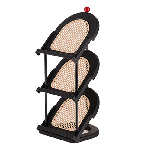 Multi Layer Slanted Shoe Rack Space Efficient Multi-Black 3