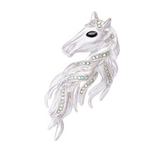 Trendy Equine Theme Brooch For Adults And Middle Aged-White