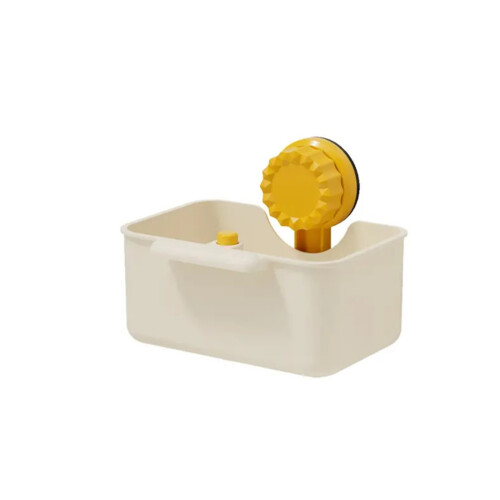 Plastic Rotating Kitchen Sink Basket Efficient Filter-Beigee