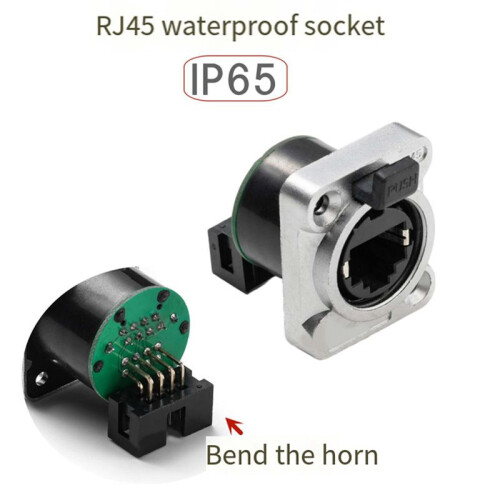 10PCS Ethernet Rj45 Chassis Socket NE8FDP Ethernet Pass Through Connector IP65 Waterproof D 1