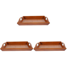 3St Bruin Rechthoekig Dienblad Voor Snacks En Decoratie