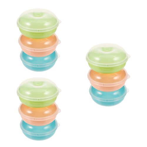 9Pcs Bread Containers Clear Plastic Bread Box Set