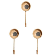 3St Thee Accessoire Bamboe Met Lange Handgreep En Mesh Khaki
