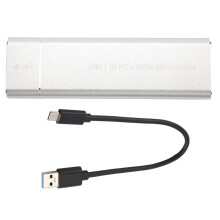 M.2 NVMe SSD Enclosure Adapter 10Gbps USB C 3.1 Gen2 NVMe Case External Enclosure NVMe Reader NVMe Case Silver