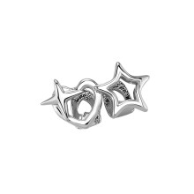 Hollow Star Shape Fang Grillzs Copper Body Jewelry-Silver