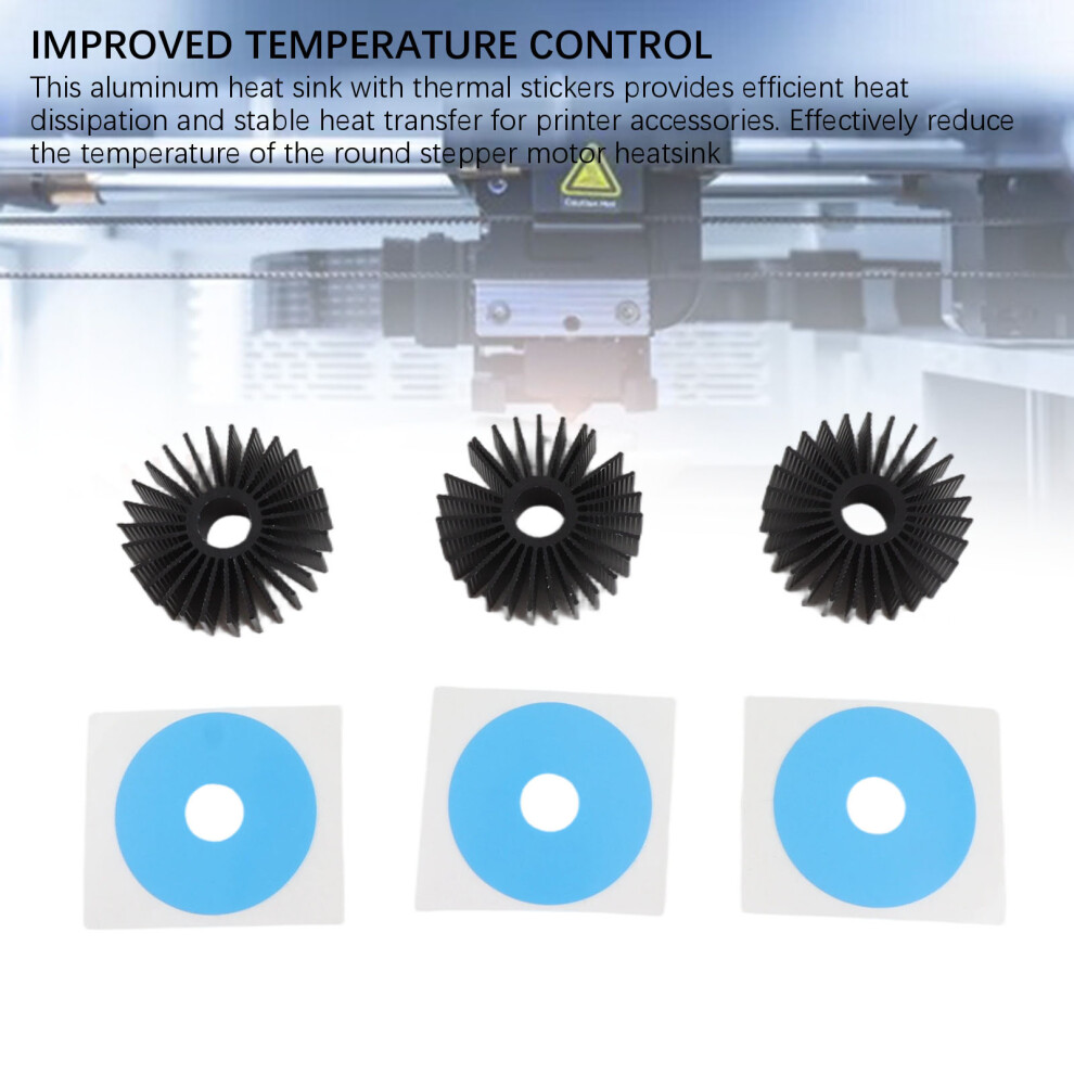 36mm Motor Heatsink Aluminium 3Pcs 3D Printer