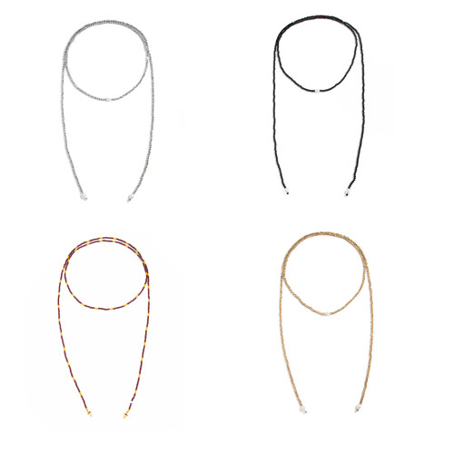 Comfortable Lightweight Beaded Necklace Stackable-Champagne 1