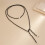 Comfortable Lightweight Beaded Necklace Stackable-Champagne 7