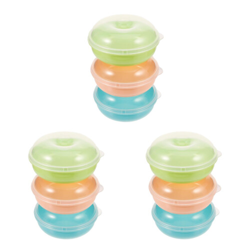 9Pcs Bread Containers Clear Plastic Bread Box Set 1