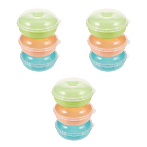 9Pcs Bread Containers Clear Plastic Bread Box Set 2