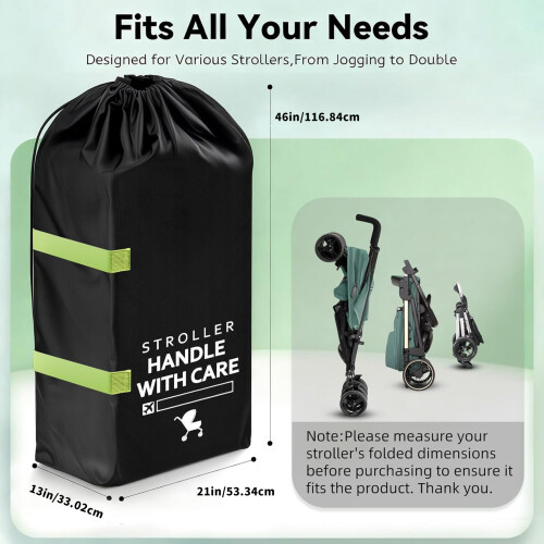 High Capacity Water Resistant Storage Bag for Strollers Gear 2
