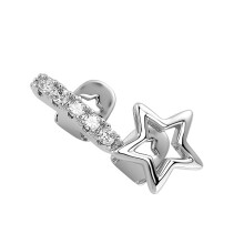 Star Shape Hip Hop Copper Fangs Mouth Jewelry Party-Silver