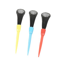3-delige golftees met stabiele basis, in-rood blauw geel 83mm