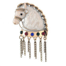 Veelzijdige mode-pin dierenpaardbroche inclusief kwastjes Detail