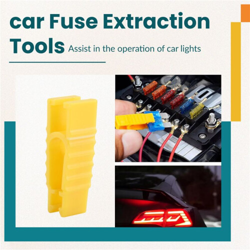 Car Automobile Fuse Puller Extraction Tools for Car Fuse (Yellow) 2