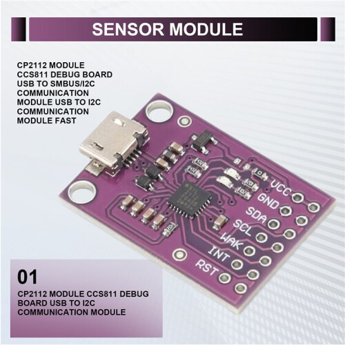CP2112 Module CCS811 Debug Board USB to SMBus/I2C Communication Module USB to I2C Communication Module Fast 1