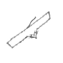 Unieke Edgy Thorn Flame Hollow Heart Ketting RVS Hip Hop Charme-2