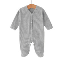 Der atmungsaktive Baby-Strampler aus Baumwolle und-Grau