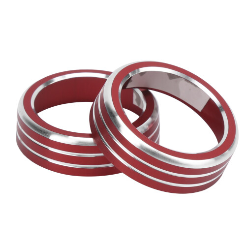 2 Red AC Button Trims for Honda Civic 2016-2019