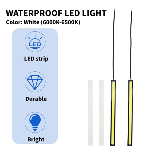 2 X Waterdichte, Superheldere Auto DRL-Mistlampen COB LED-Licht Wit 2