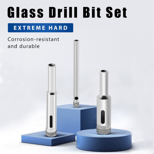Glass Drill Bit Set- Drill Bits Glass Hole Saw Bottle Extractor Remover Tool 1