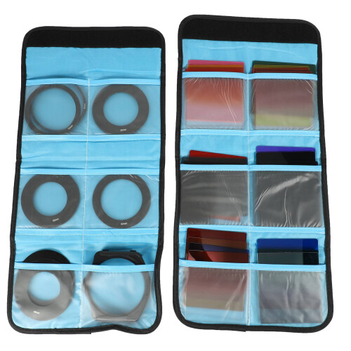 24pcs Square Full + Graduated Filter Set + 9 Size Adapter Ring Filter Holder for cokin p series LF78 1