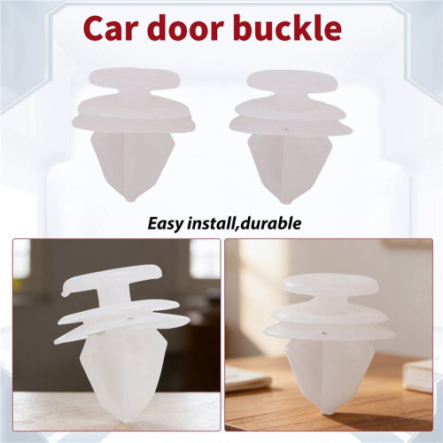 10x Car door panel mounting clips white for  206 207 1007 307 1