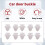 10x Car door panel mounting clips white for  206 207 1007 307 6