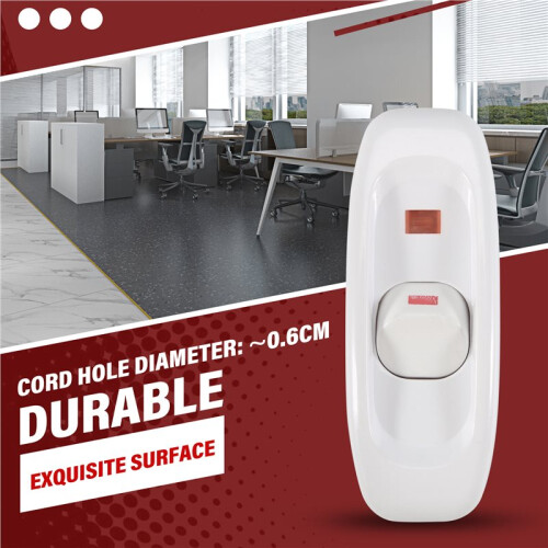 Compact White Plastic In- Cord Light Lamp 2