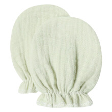 1 Pair Infant Mittens Elastic Design Prevent-bean green