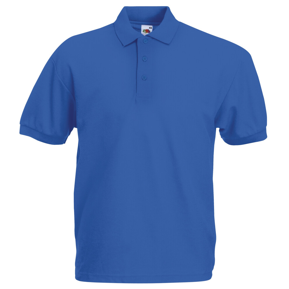 Fruit Of The Loom (3Xl, Royal) Mens 65/35 Pique Short Sleeve Polo Shirt Multicoloured