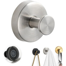 (Silver, 1 Piece) Ganchos ventosa mejorados 2026, acero inoxidable para ducha baño