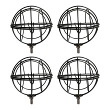 4PCS Decorative Iron Metal Suet Ball Holder Bird Feeder
