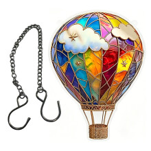 Stained Glass Hot Air Balloon Suncatchers 2D Acrylic Hot Air-D