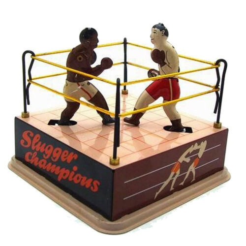 Clockwork Boxningsleksak Nostalgiskt Tema Boxningsringleksaksdekoration Retro Samlarobjekt