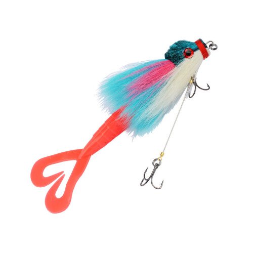Mouse Shaped Lures Barbed Treble Hook Saltwater-cyan blue